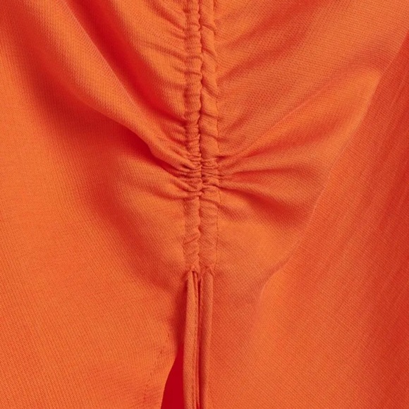 NEW RESERVED Ruched Midi Dress in Orange Size EU36 - Picture 7 of 10